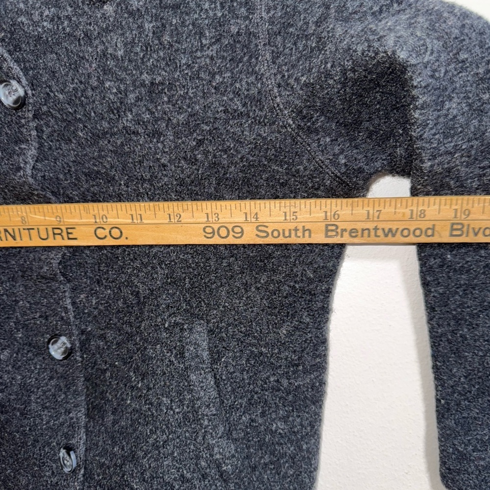 Evan Picone 100% Wool Cropped Jacket Gray Size M - Picture 8 of 9